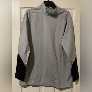 Under Armour ColdGear Infrared Mock Long Sleeve Shirt Gray 1368026 011 Men XL